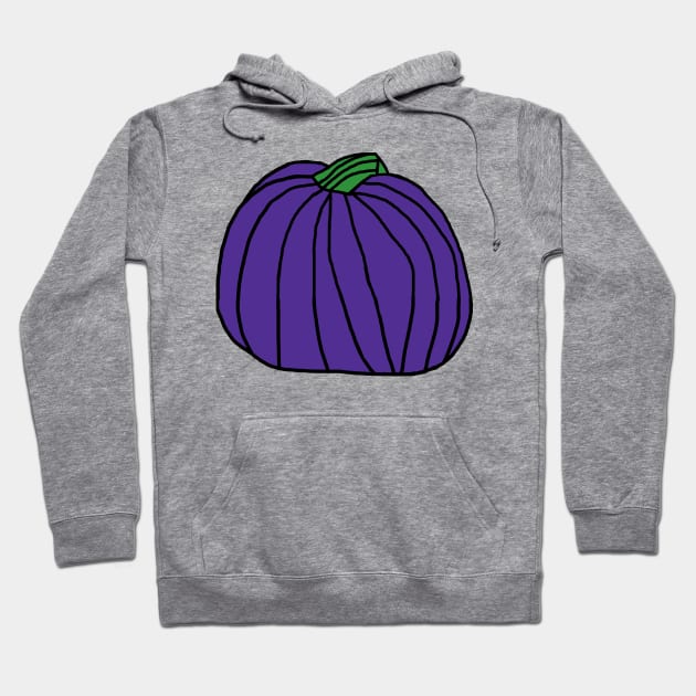 Big Purple Pumpkin Hoodie by ellenhenryart